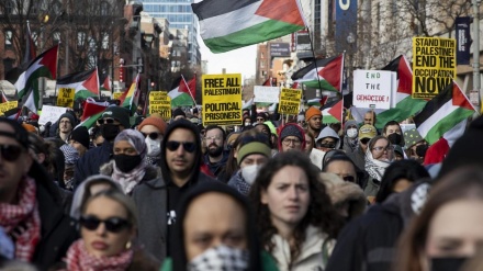 הפגנה פרו-פלסטינית המונית בניו יורק נגד המלחמה בעזה