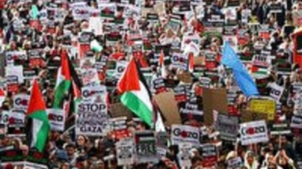 Soykırımcı Siyonist rejimin Gazze Şeridi'ne yönelik saldırılarına karşı küresel protestolar devam ediyor