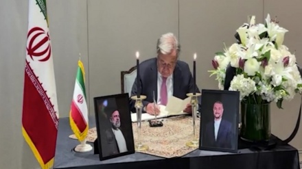حضور مقامات عالی سازمان ملل در دفتر نمایندگی ایران برای عرض تسلیت 