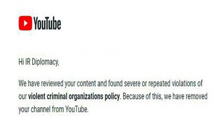 YouTube Tutup Akun Kemlu Republik Islam Iran