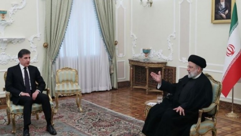 הנשיא ראיסי לנשיא כורדיסטן-עיראק : למנוע מאוייבי לפעול מהאקלים נגד איראן