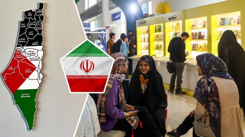Stan Palestina di Pameran Buku Internasional Tehran ke-35, Mei 2024.