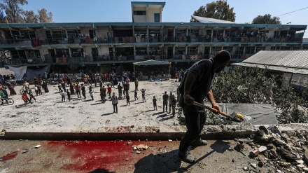 Sulmi ushtarak i regjimit sionist ndaj një shkollë të OKB në Gaza/Foto