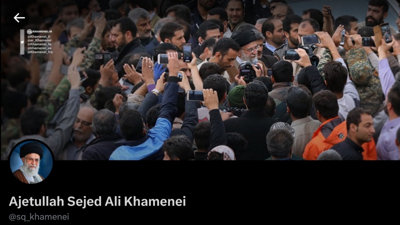 Hapet faqja në gjuhen shqipe, @sq_khamenei në rrjetin social X 