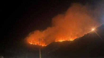 El Kassam füze saldırısının ardından Siyonist rejimin askeri üssünde yangın çıktı
