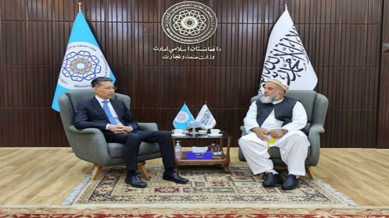 اتصال منطقه ای؛ محور گفتگوی وزیر صنعت و تجارت طالبان با سفیر چین