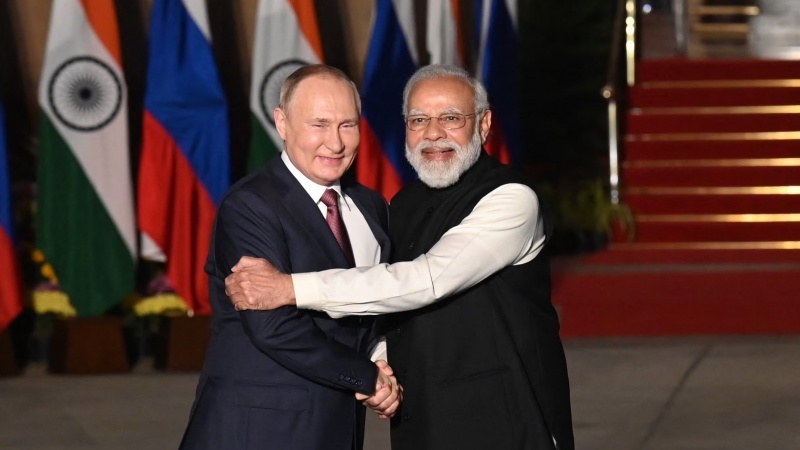 インドのモディ首相とロシアのプーチン大統領