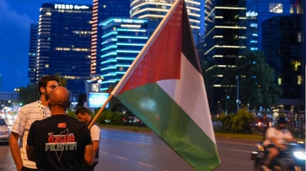 İşgal rejimi İsrail'in İstanbul Başkonsolosluğu önünde Filistin'e destek eylemi