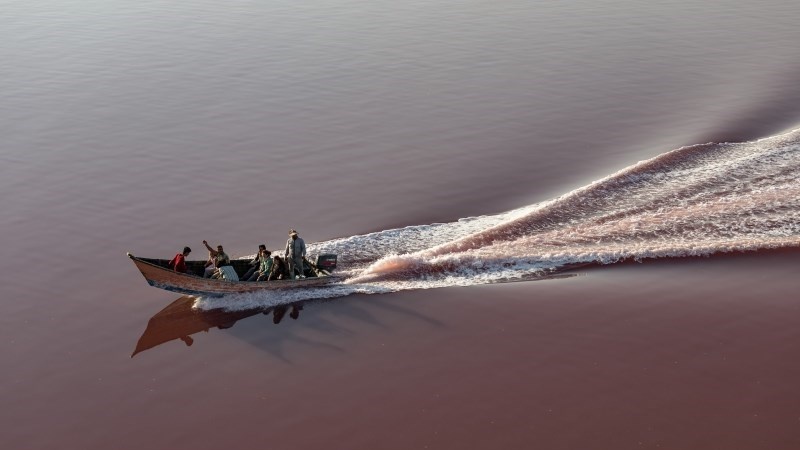 Danau Urmia, Iran.