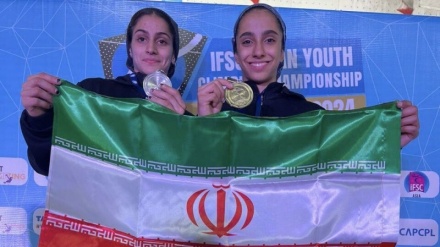 Asian youth climbing; Gold and silver medals for Iranian women