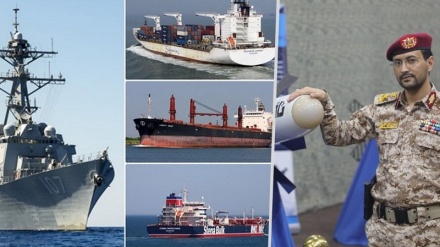 One American destroyer and 3 logistic ships of US military hit by Yemeni forces