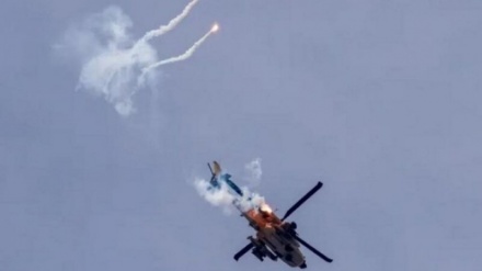 Targeting Zionist regime's Apache helicopter by Palestinian resistance fighters