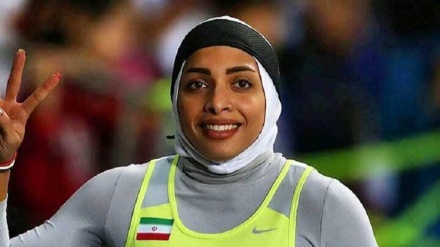 İranlı qadın idmançı Amerika yüngül atletika yarışında rekord qırıb