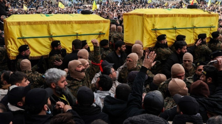 SEPAH:Mığoviməti şəhidon təşyi  mərosim çe Hizbullah bəyji beyış nışon doe