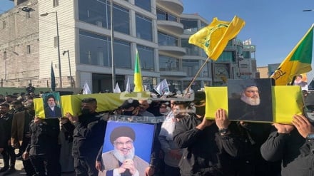 د لبنان د حزب الله د شهید سرمنشي د جنازې سمبولیک مراسم په عراق کې ترسره شول