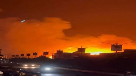 آتش‌سوزی در یک بازار چوب‌فروشی در هرات‎