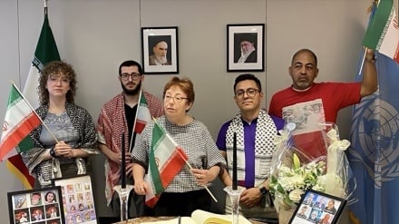 چشمان اشکبار مدافعان صلح در نیویورک؛ تصاویر کودکان شهید ایرانی قلب‌ها را لرزاند