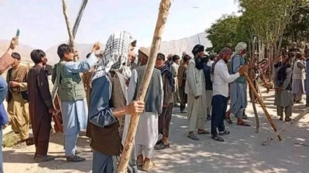 ادامه درگیری مردم با نیروهای طالبان در ولسوالی خاش بدخشان برای دومین روز 