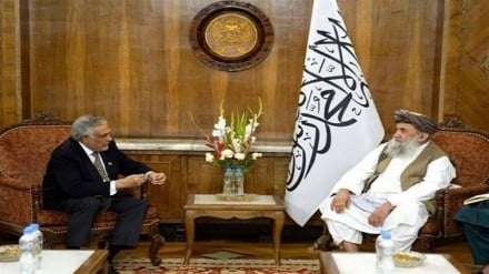 اسحاق‌دار در دیدار با نخست وزیر طالبان: مشکلات باید با تفاهم حل شود