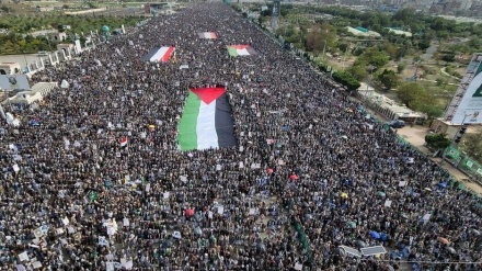 برگزاری تظاهرات گسترده یمنی‌ها در حمایت از فلسطین