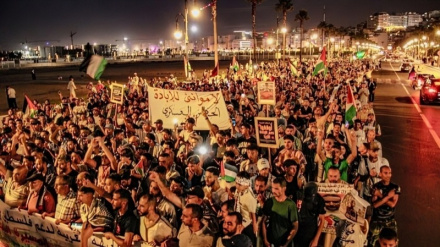 Binlerce Faslı Siyonist Rejime Ait Gemilerin Limana Yanaşmasını Protesto Etti