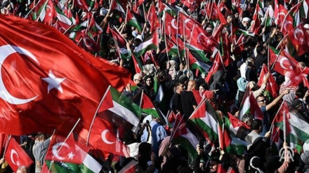 Widespread demonstrations in Istanbul in support of Gaza