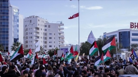 Faslılar ve Tunuslular Gazze’deki savaşın durdurulması çağrısıyla gösteri düzenledi  