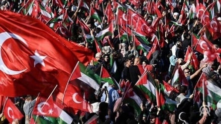 Rakyat Turki di Istanbul Unjuk Rasa Mendukung Gaza