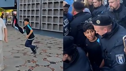 Almani polisi boçi Fələstıni pərçəmi qətə hırdəni təğib kardedə?;