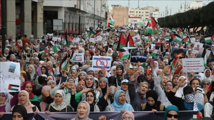 برگزاری تظاهرات مردم مغرب در حمایت از ناوگان دریایی «صمود»