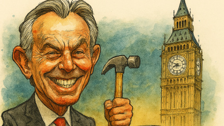 Satire politique contemporaine|Blair au Moyen-Orient : quand la diplomatie se manie au marteau!