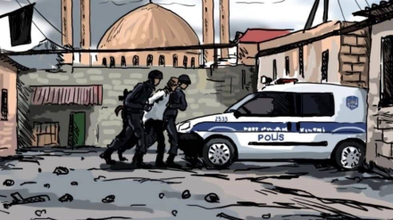 Polis bə Nardarani hadisə şəhidon ğəbi nəzarət kardedə
