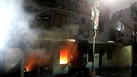 কাকরাইলে জাতীয় পার্টির কার্যালয়ে আবারও হামলা-আগুন