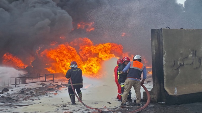 میدان نفتی بصره طعمه حریق شد