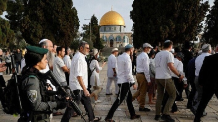 حمله سازمان یافته افراطیون صهیونیست به مسجدالاقصی 