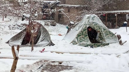 بارش برف بدخشان افغانستان را سفیدپوش کرد