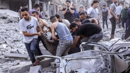 کشف پیکر ۵۱ شهید فلسطینی از زیر آوار در غزه