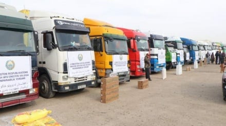 ازبکستان کاروان بزرگ کمک‌های انسانی را به افغانستان فرستاد