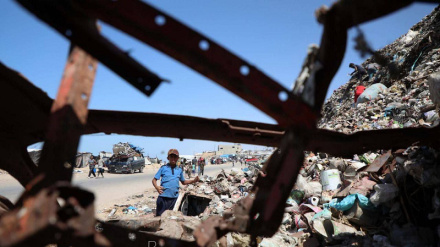 انباشت حجم زیادی از زباله در باریکه غزه