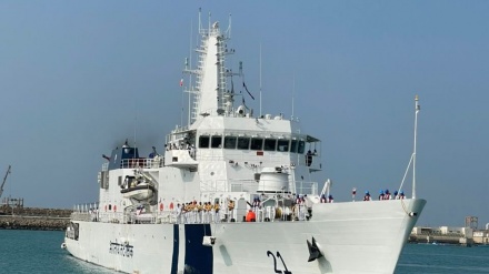 ورود ناو فراساحلی هند به بندر چابهار ایران 