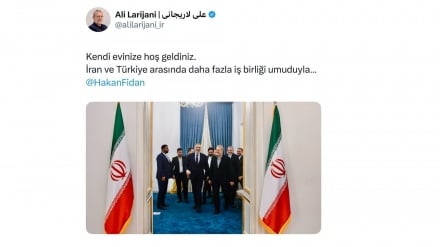 Türkiyə Xarici İşlər Naziri Hakan Fidan Əli Laricani ilə görüşüb