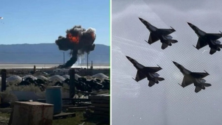 سقوط یک فروند جنگنده اف-۱۶ حین ماموریت آموزشی در آمریکا