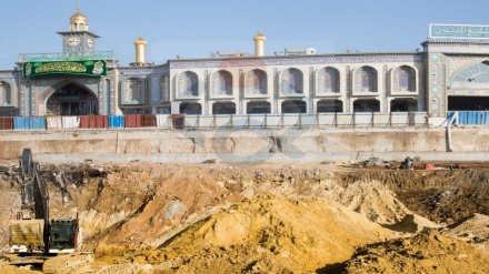 شن‌های صحرای کربلا در طرح توسعه حرم امام حسین(ع) نمایان شد