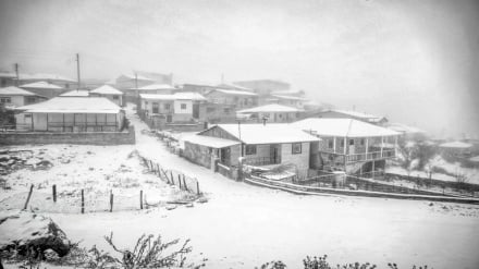 بارش برف پاییزی در روستاهای کوهستانی سوادکوه