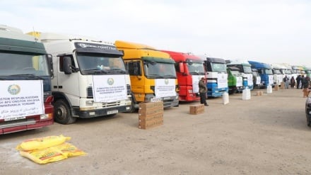 ازبکستان کاروان بزرگ کمک‌های انسانی را به افغانستان فرستاد