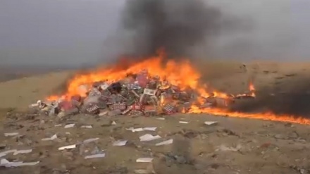 14 تن مواد خوراکی غیرقابل مصرف در تخار به آتش سپرده شد