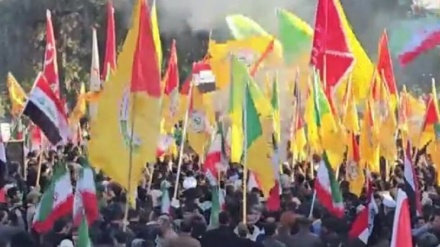 伊拉克民众举行示威游行声援伊朗并谴责美国政策