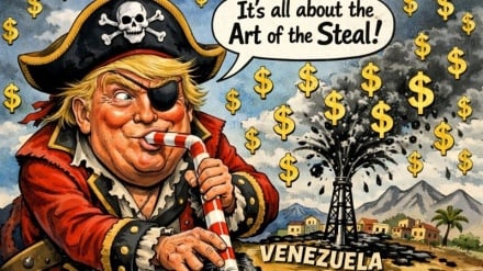 АҚШ-тың Венесуэлаға басып кіруі карикатурашылардың көзқарасынан 