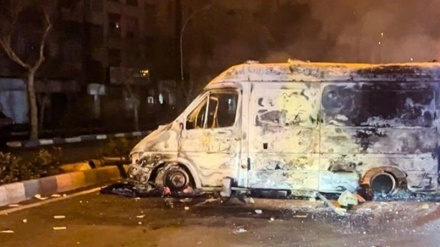 Ambulancias destruidas en Teherán por terroristas organizados