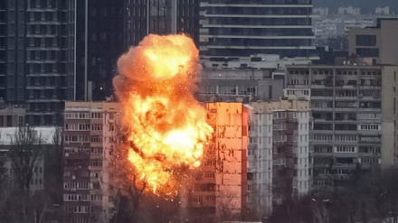 شنیده شدن صدای انفجارهای مهیب در پایتخت اوکراین